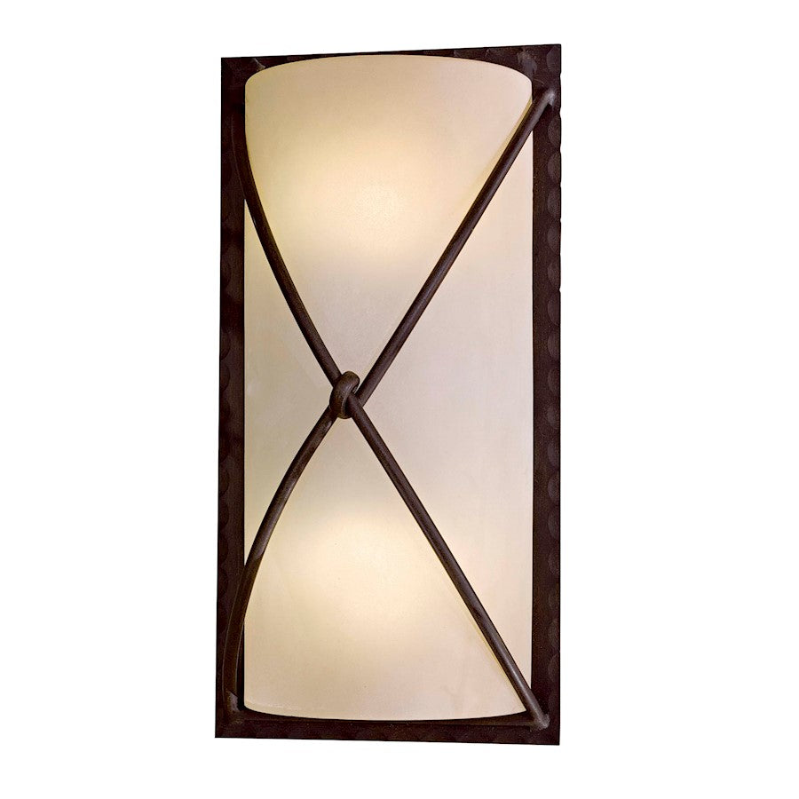 Minka Lavery Aspen 18in 2-Light Wall Sconce | Transitional Aspen Bronze and Pearl Glass | Bathroom Vanity & Hallway | Model 72002-A138-PL