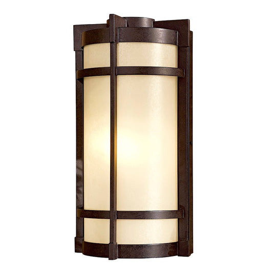 Minka Lavery Andrita Court 1-Light Wall Sconce | Transitional French Bronze and Pearl Glass | Outdoor Entryway & Porch | Model 72021-A179-PL