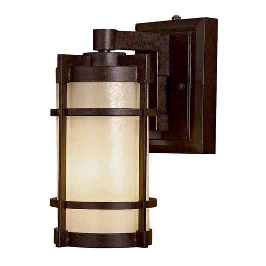 Minka Lavery Andrita Court 12in 1-Light Wall Sconce | Transitional French Bronze and Pearl Glass | Covered Porch & Entryway | Model 72022-A179-PL