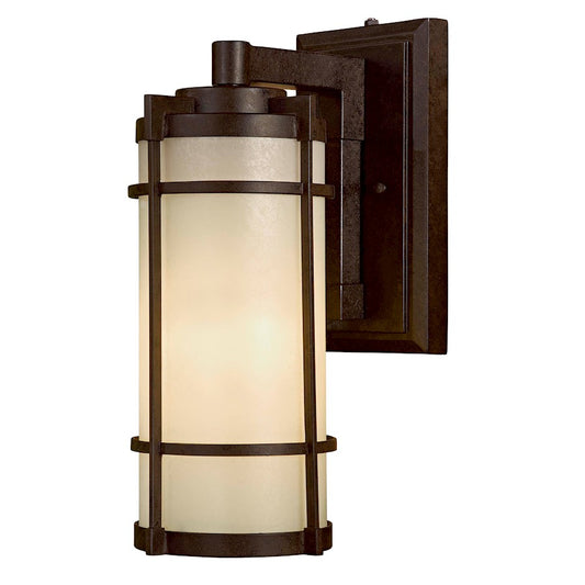 Minka Lavery Andrita Court 1-Light Wall Sconce | Transitional French Bronze and Pearl Glass | Covered Porch & Entryway | Model 72023-A179-PL