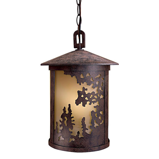 Minka Lavery Sunset Ranch 10in 1-Light Outdoor Pendant | Industrial Transitional Finish | Covered Patio & Entryway | Model 72034-179-PL