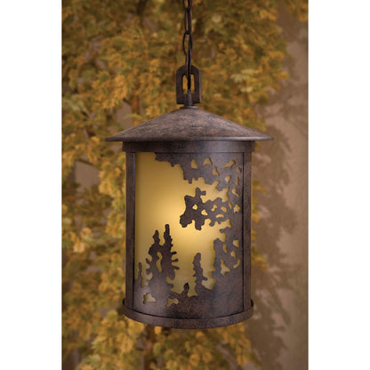 Minka Lavery Sunset Ranch 10in 1-Light Outdoor Pendant | Industrial Transitional Finish | Covered Patio & Entryway | Model 72034-179-PL
