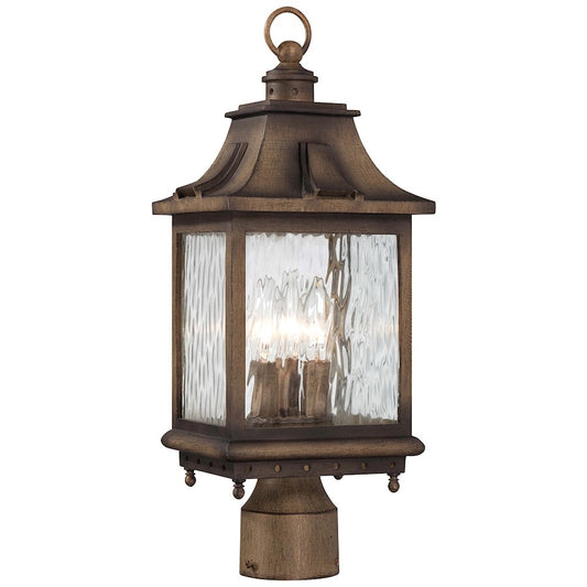 Minka Lavery Wilshire Park 3-Light Post Mount | Traditional Portsmouth Bronze Outdoor Post Light | Entryway & Garden Path | Model 72116-149