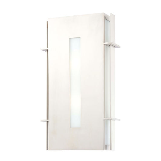 Minka Lavery Colva 1-Light Pocket Lantern | Contemporary Brushed Stainless Steel and Etched Opal Glass | Entryway & Hallway | Model 72121-144-PL