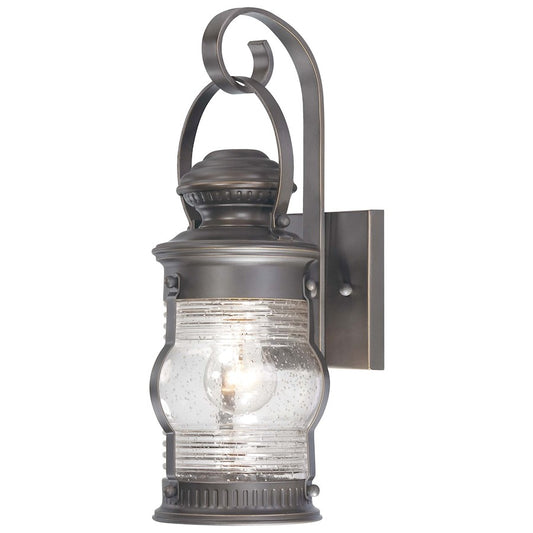 Minka Lavery Lynnfield 1-Light Wall Sconce | Traditional Oil Rubbed Bronze and Gold Finish | Outdoor Entryway & Garage | Model 72232-143C