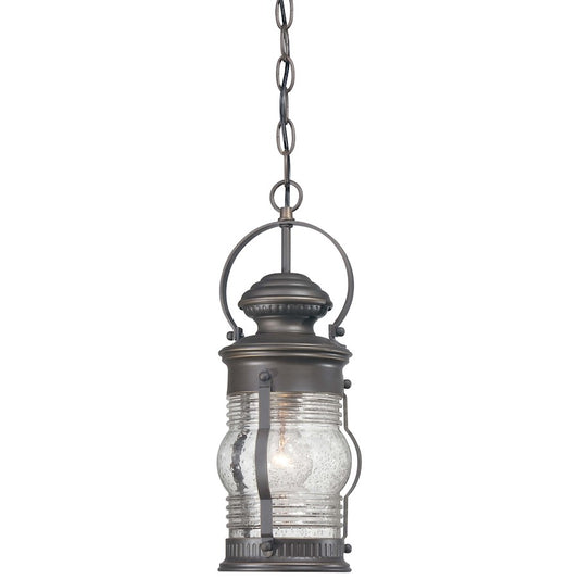 Minka Lavery Lynnfield 1-Light Chain Hung Pendant | Traditional Oil Rubbed Bronze and Gold Finish | Covered Patio & Entryway | Model 72234-143C