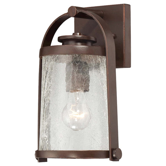 Minka Lavery Travessa 7in 1-Light Wall Sconce | Traditional Architectural Bronze and Etched Opal Glass | Outdoor Entryway & Covered | Model 72331-291