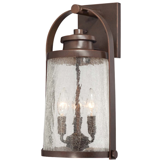 Minka Lavery Travessa 16in 3-Light Wall Sconce | Traditional Architectural Bronze and Etched Opal Glass | Outdoor Entryway & | Model 72332-291