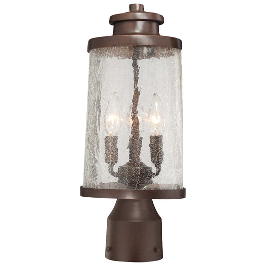 Minka Lavery Travessa 3-Light Post Mount | Spanish Countryside Bronze/Copper Lantern | Outdoor Patio & Garden | 8 x 16 in | Model 72336-291