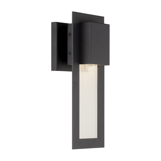 Minka Lavery Westgate 13in 1-Light Wall Sconce | Industrial Sand Coal Aluminum and Seedy Glass | Outdoor Covered Patio & Entryway | Model 72381-66-L
