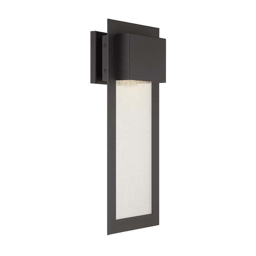 Minka Lavery Westgate 13in 1-Light Wall Sconce | Industrial Sand Coal Aluminum and Seedy Glass | Outdoor Covered Patio & Entryway | Model 72381-66-L