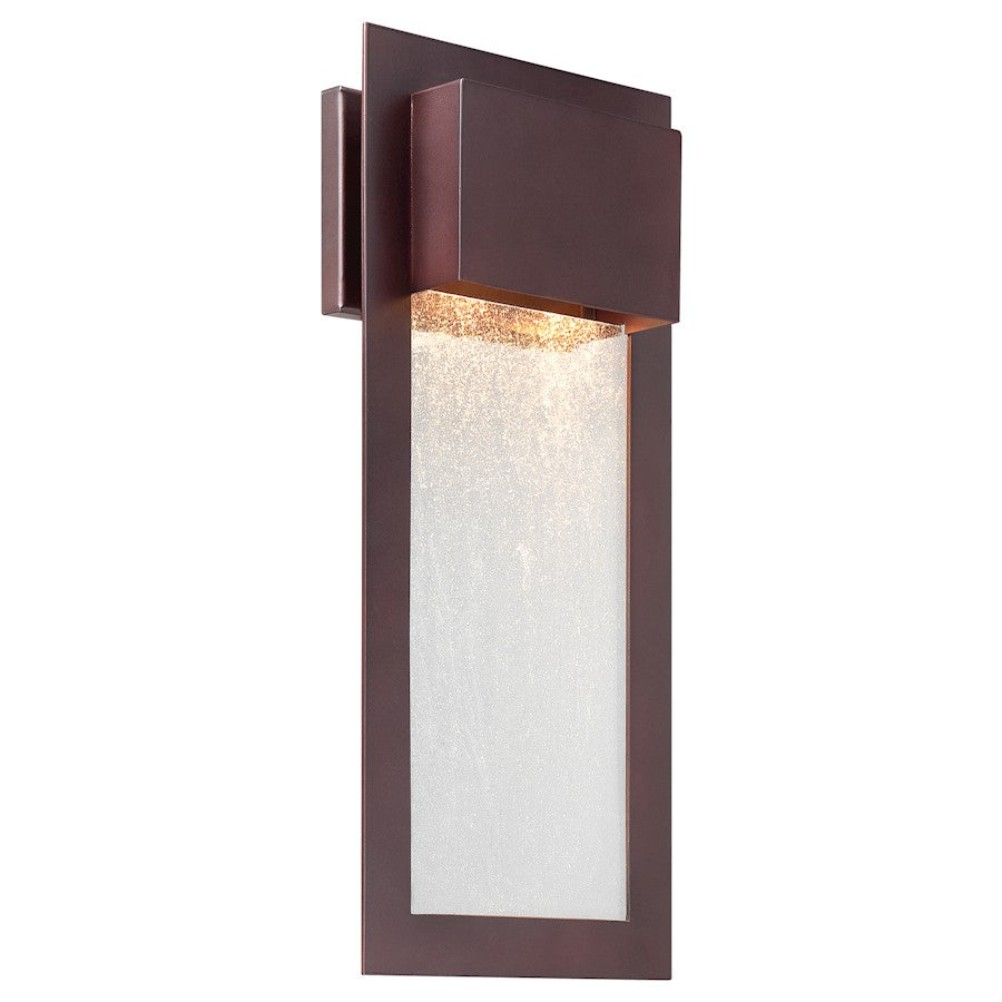 Minka Lavery Westgate 20in 1-Light Wall Sconce | Industrial Sand Coal Aluminum and Seedy Glass | Covered Patio & Entryway | Model 72383-66-L