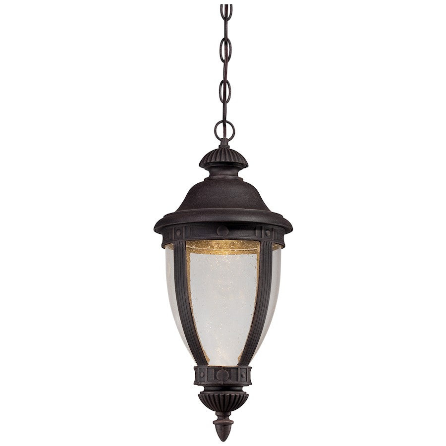 Minka Lavery Wynterfield 1-Light LED Chain Hung Lantern | Traditional Burnt Rust Outdoor Pendant | Covered Patio & Entryway | Model 72414-51A-L