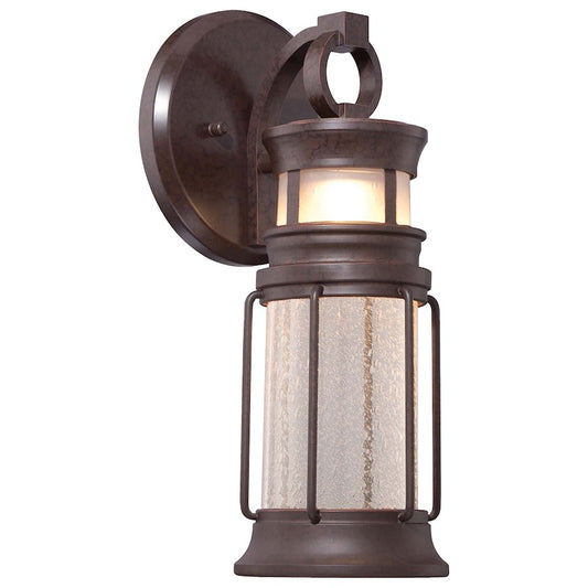 Minka Lavery Garreston Pointe 14in 1-Light Wall Sconce | Transitional Bronze and Copper Aluminum | Covered Patio & Entryway | Model 72441-291-L
