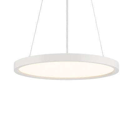 Minka Lavery 15in 1-Light LED Pendant | Modern White Aluminum and Acrylic | Kitchen Island & Dining Room | 15 x 15 x 1 in | Model 725-44-L
