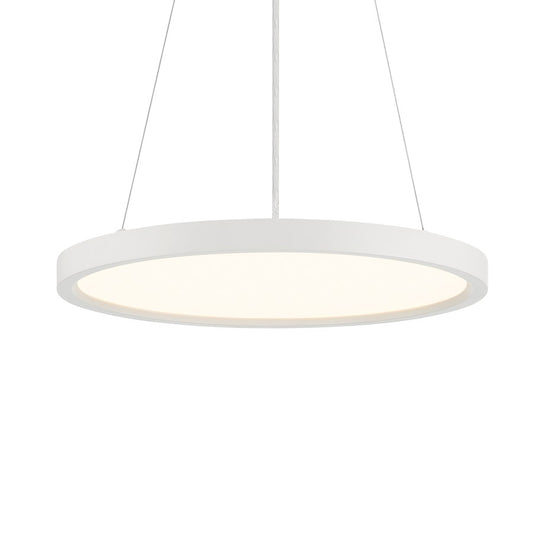 Minka Lavery 15in 1-Light LED Pendant | Modern White Aluminum and Acrylic | Kitchen Island & Dining Room | 15 x 15 x 1 in | Model 725-44-L