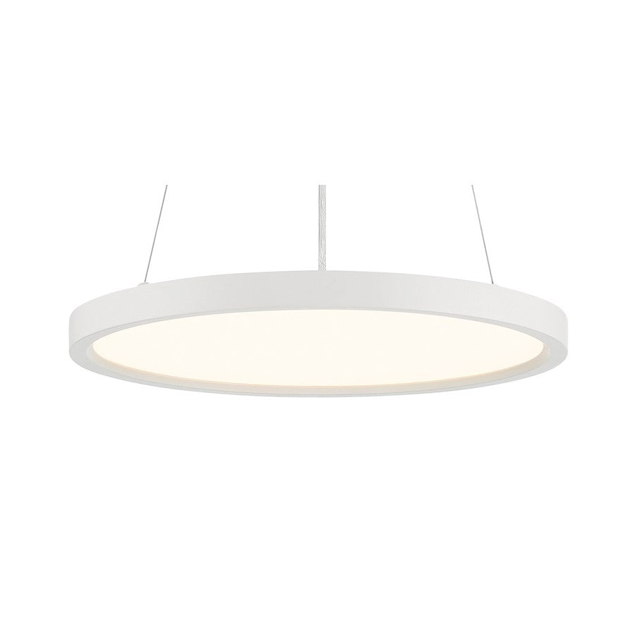 Minka Lavery 15in 1-Light LED Pendant | Modern White Aluminum and Acrylic | Kitchen Island & Dining Room | 15 x 15 x 1 in | Model 725-44-L