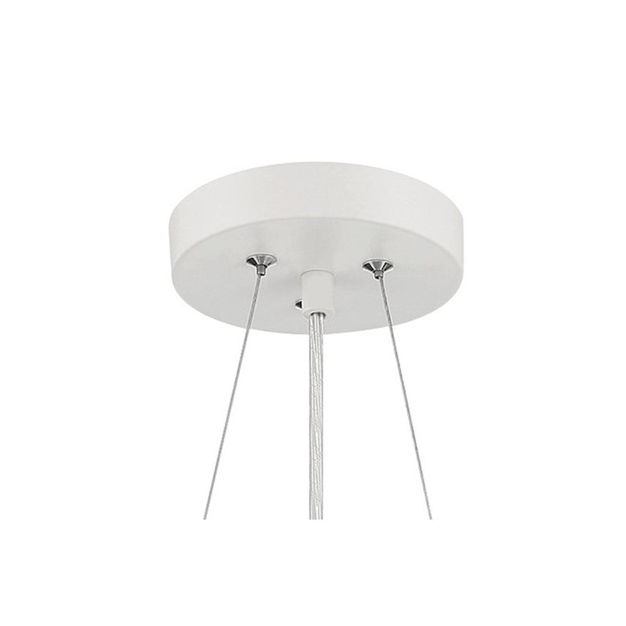 Minka Lavery 15in 1-Light LED Pendant | Modern White Aluminum and Acrylic | Kitchen Island & Dining Room | 15 x 15 x 1 in | Model 725-44-L