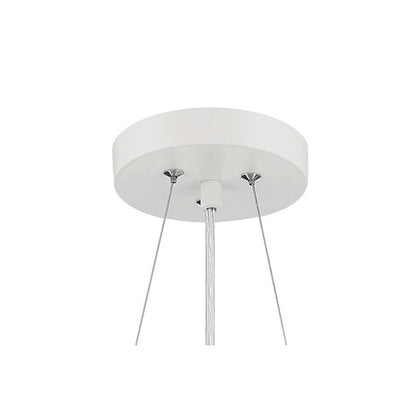 Minka Lavery 15in 1-Light LED Pendant | Modern White Aluminum and Acrylic | Kitchen Island & Dining Room | 15 x 15 x 1 in | Model 725-44-L