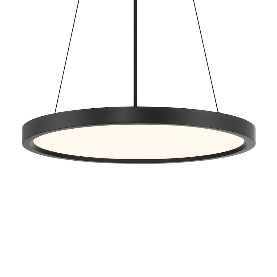 Minka Lavery 30W LED Pendant 15in | Modern Coal Aluminum and Acrylic | Kitchen Island & Dining Room | 823 Lumens, 3000K, Dimmable | Model 725-66A-L
