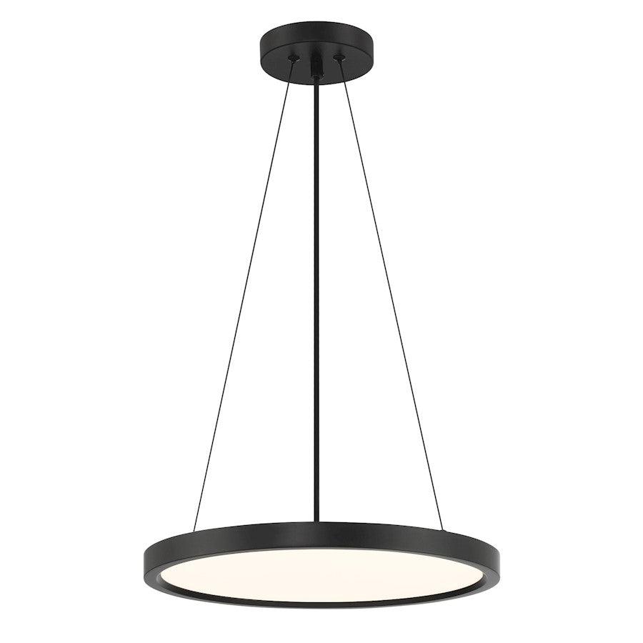 Minka Lavery 30W LED Pendant 15in | Modern Coal Aluminum and Acrylic | Kitchen Island & Dining Room | 823 Lumens, 3000K, Dimmable | Model 725-66A-L