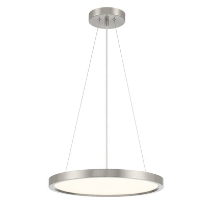 Minka Lavery 15in 1-Light LED Pendant | Brushed Nickel Aluminum and Acrylic | Kitchen Island & Dining Room | 15 x 1.5 in | Model 725-84-L