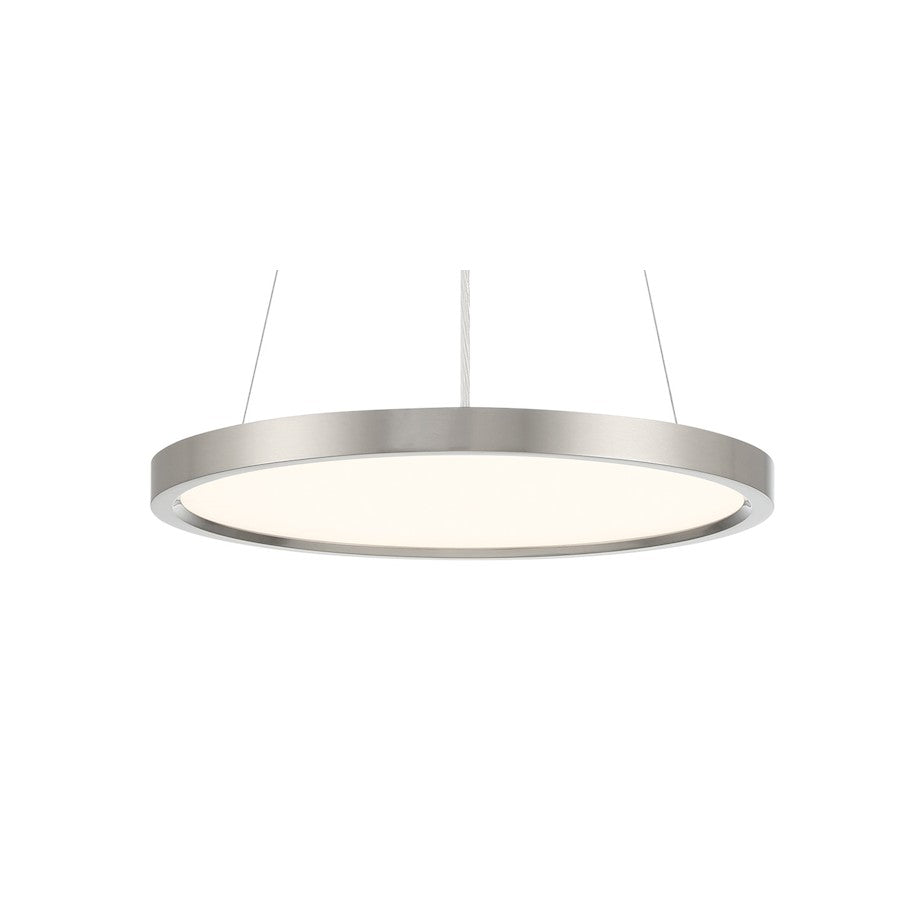 Minka Lavery 15in 1-Light LED Pendant | Brushed Nickel Aluminum and Acrylic | Kitchen Island & Dining Room | 15 x 1.5 in | Model 725-84-L