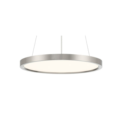 Minka Lavery 15in 1-Light LED Pendant | Brushed Nickel Aluminum and Acrylic | Kitchen Island & Dining Room | 15 x 1.5 in | Model 725-84-L