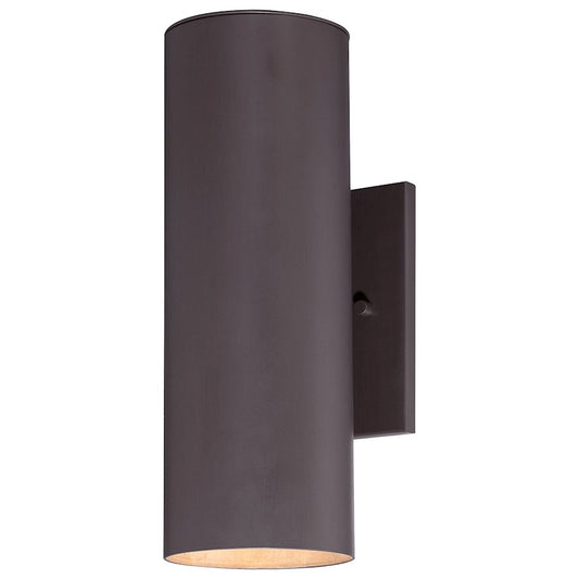 Minka Lavery Skyline 14in 2-Light Wall Sconce | Contemporary Dorian Bronze Aluminum and Clear Glass | Covered Patio & Entryway | Model 72502-615B-PL