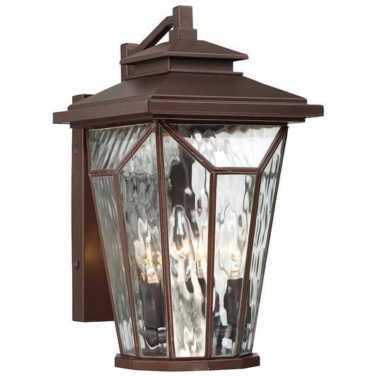 Minka Lavery Satomi 8in 4-Light Outdoor Wall Sconce | Traditional Alder Bronze | Covered Porch & Entryway | 8 x 9 x 14 in | Model 72512-246