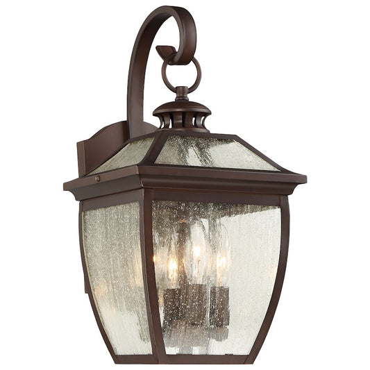 Minka Lavery Sunnybrook 17in 4-Light Outdoor Wall Sconce | Traditional Alder Bronze | Entryway & Patio | 8.5 x 10 x 17.25 in | Model 72522-246