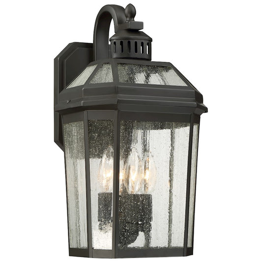 Minka Lavery Hawks Point 10in 4-Light Outdoor Wall Sconce | Traditional Oil Rubbed Bronze and Clear Glass | Covered Porches & | Model 72533-143