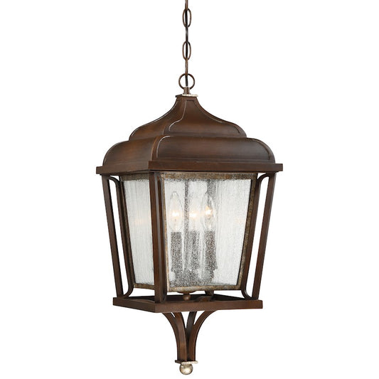 Minka Lavery Astrapia 24in 4-Light Chain Hung Lantern | Traditional Dark Rubbed Sienna and Aged Silver | Covered Patio & Entryway | Model 72544-593