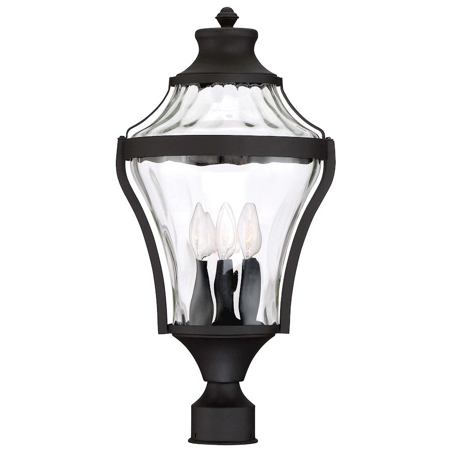 Minka Lavery Libre 11in 4-Light Outdoor Post Light | Traditional Black Metal | Covered Patio & Garden Path | 11 x 22 in | Model 72566-66