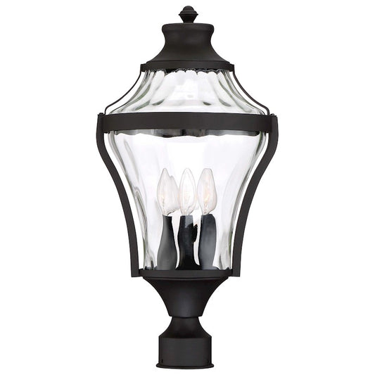 Minka Lavery Libre 11in 4-Light Outdoor Post Light | Traditional Black Metal | Covered Patio & Garden Path | 11 x 22 in | Model 72566-66