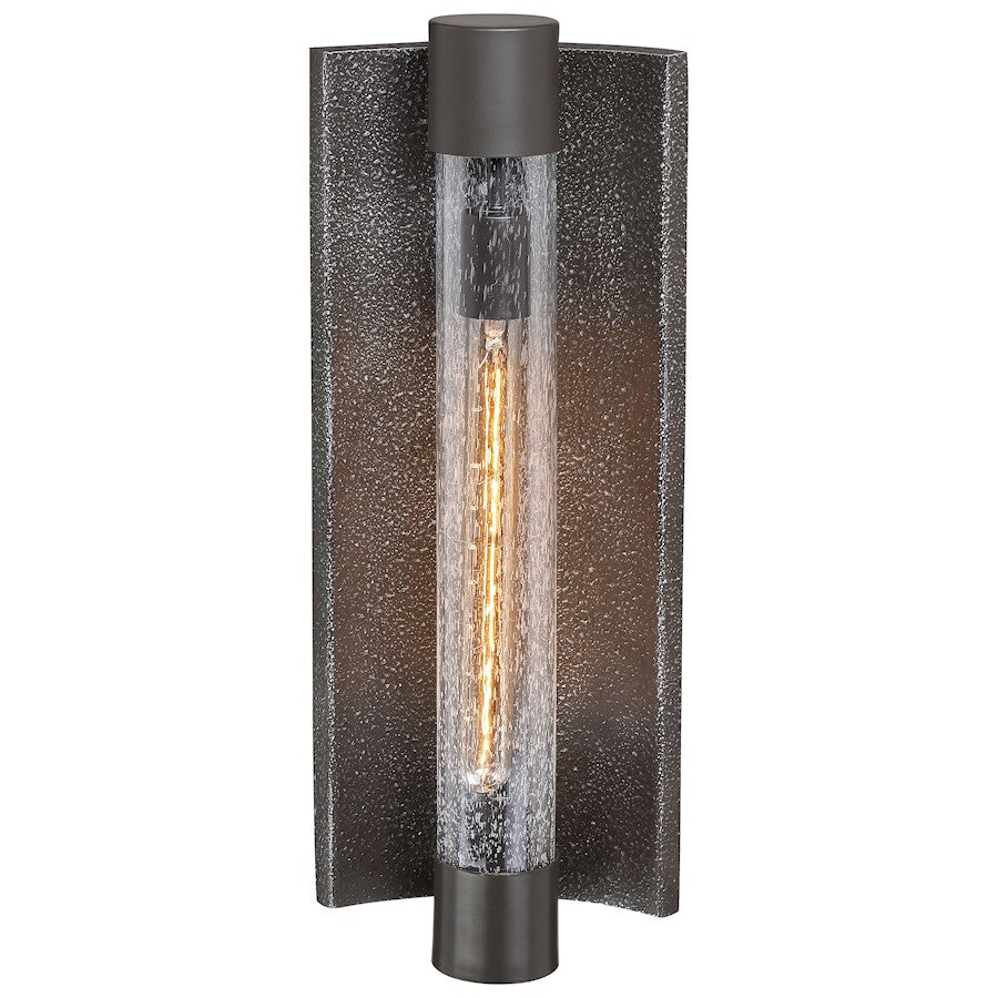 Minka Lavery Celtic Shadow 20.5in 1-Light Outdoor Wall Sconce | Textured Bronze with Gold Highlights and Clear Seeded Glass | Model 72663-515