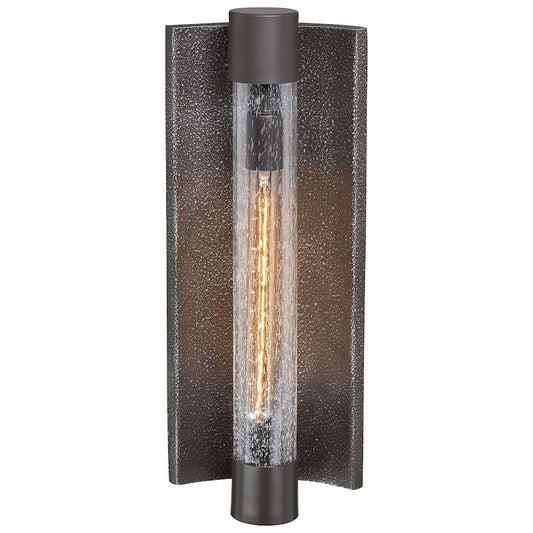 Minka Lavery Celtic Shadow 20.5in 1-Light Outdoor Wall Sconce | Textured Bronze with Gold Highlights and Clear Seeded Glass | Model 72663-515