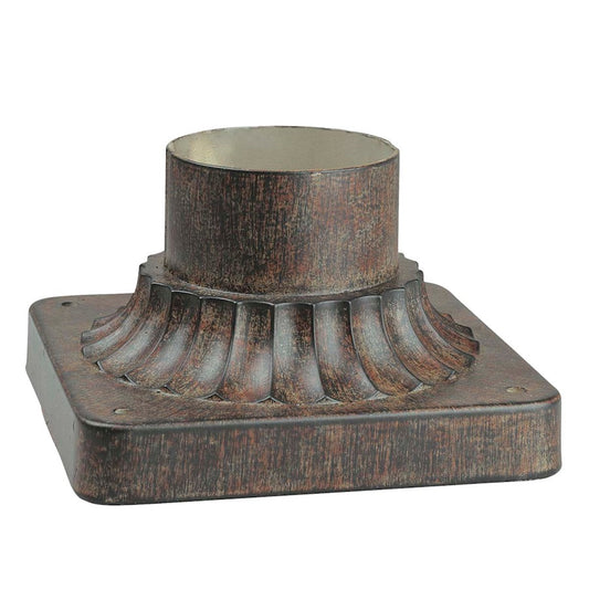 Minka Lavery Great Outdoors Pier Mount | Traditional Iron Oxide Finish | Outdoor Entry & Patio Light | 6 x 6 x 4 in | Model 7930-357
