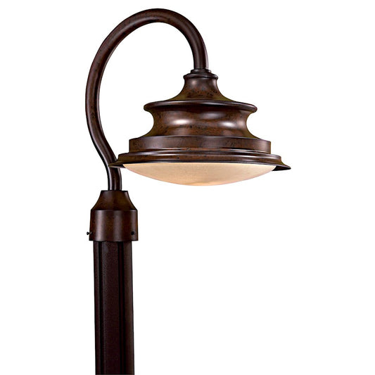 Minka Lavery Vanira Place 16in 1-Light Post Mount | Traditional Windsor Rust Outdoor Pole Light | Pathway & Garden | Model 8126-A188-PL