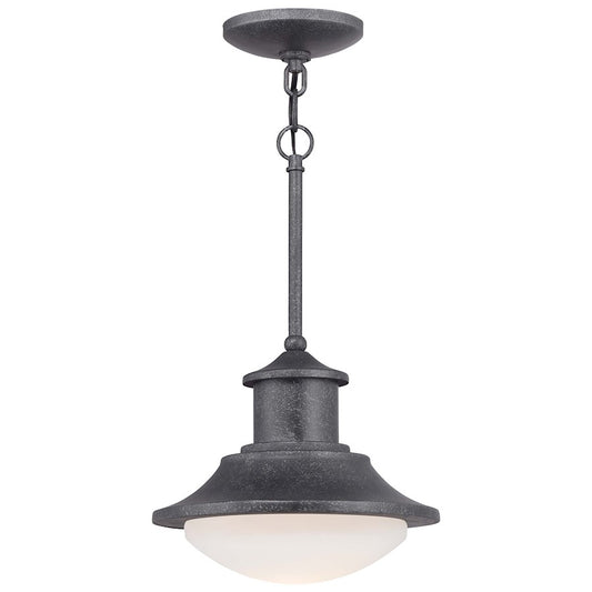 Minka Lavery Crest Ridge 10in 1-Light Wall Sconce | Transitional Forged Silver Rod-Hung Lantern | Entryway & Porch | 10 x 10 x 9 in | Model 8134-173-L