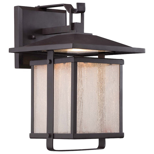 Minka Lavery Hillsdale 8in LED Wall Sconce | Transitional Dorian Bronze Outdoor Light | Entryway & Porch | 8 x 7 x 11 in | Model 8161-615B-L