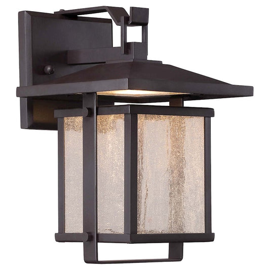 Minka Lavery Hillsdale 14in 1-Light Wall Sconce | Mission Dorian Bronze | Outdoor Entryway & Patio | 9 x 10 x 14 in | Model 8162-615B-L