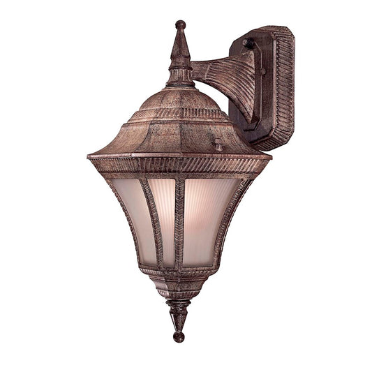 Minka Lavery Segovia 17in 1-Light Post Light | Traditional Finish Steel | Outdoor Entryway & Garden | 9 x 10 x 17 in | Model 8202-61-PL