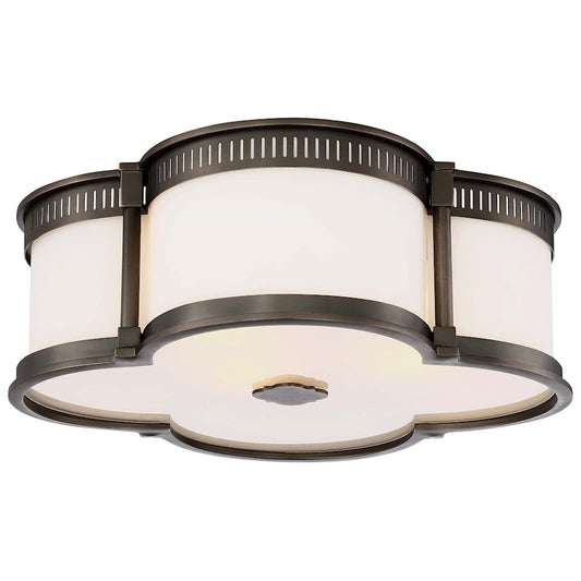Minka Lavery Harvard Court 16in Flush Mount | Transitional Bronze | Hallway & Bedroom Ceiling Light | 16 x 16 x 6 in | Model 824-281