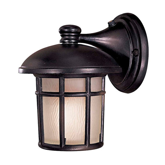 Minka Lavery Cranston 8in 1-Light Wall Sconce | Traditional Finish and Driftwood Glass | Covered Patio & Entryway Outdoor Light | Model 8251-94-PL
