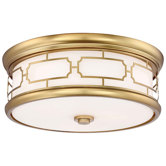 Minka Lavery 16in Flush Mount | Traditional Gold | Hallway & Bedroom Ceiling Light | 16 x 16 x 6 in | Model 826-249