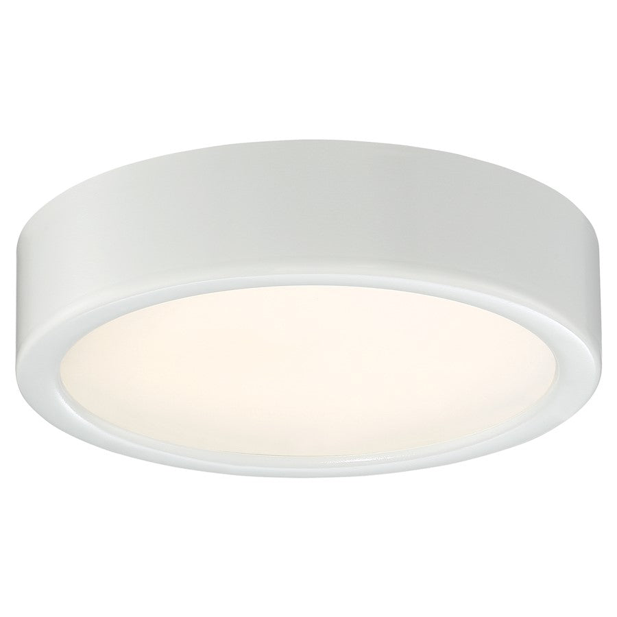 Minka Lavery LED Flush Mount 16in | Transitional Harvard Court Bronze and Opal Glass | Bathroom & Hallway | Model 826-281-L