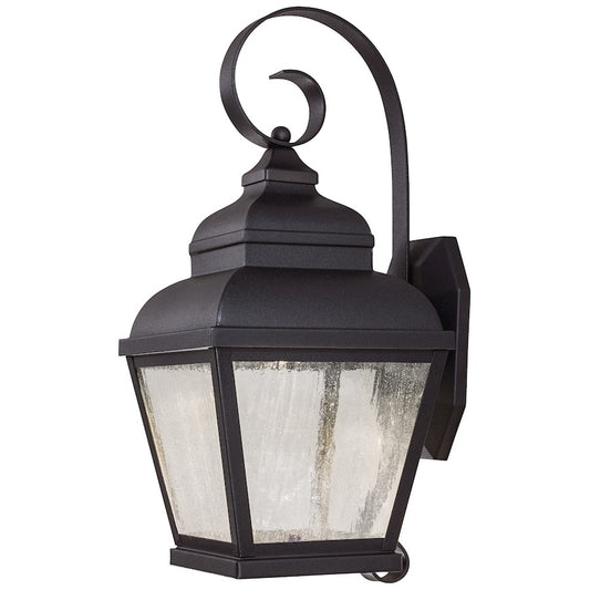 Minka Lavery Mossoro 1-Light LED Wall Sconce | Traditional Black | Covered Patio & Entryway | 8 x 9 x 18 in, 3000K, Dimmable | Model 8262-66-L