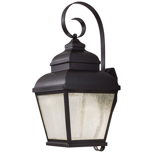 Minka Lavery Mossoro Large 11in 1-Light LED Wall Sconce | Mission Black | Outdoor Patio & Entryway | 11.25 x 9.75 x 22.75 in | Model 8263-66-L