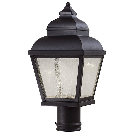 Minka Lavery Mossoro 1-Light Outdoor Post Lantern | Traditional Black Metal | Entryway & Patio Accent | 8 x 8 x 17 in | Model 8266-66-L